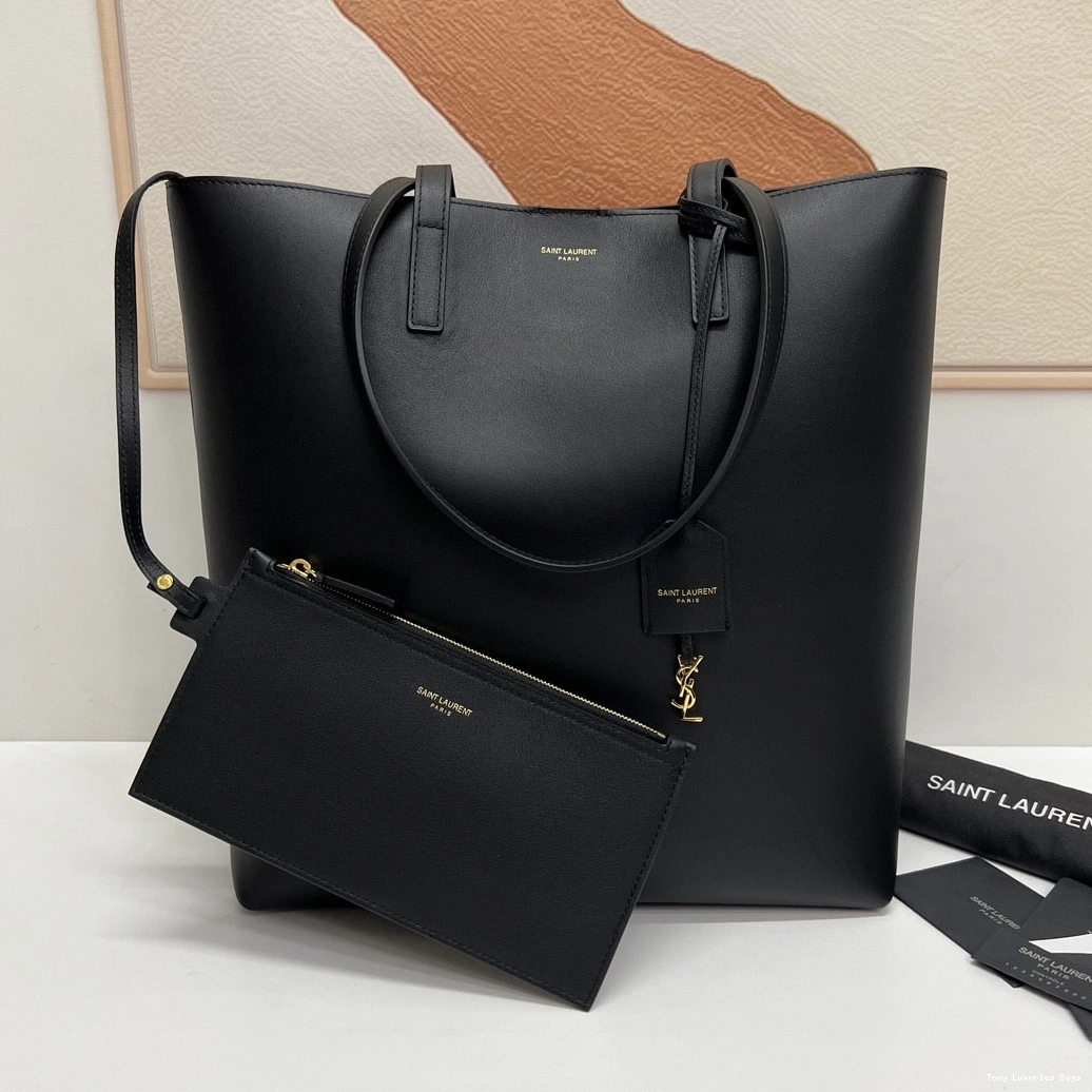Tony Luxuries SAINT LAURENT LEATHER YSL SHOPPING 0727